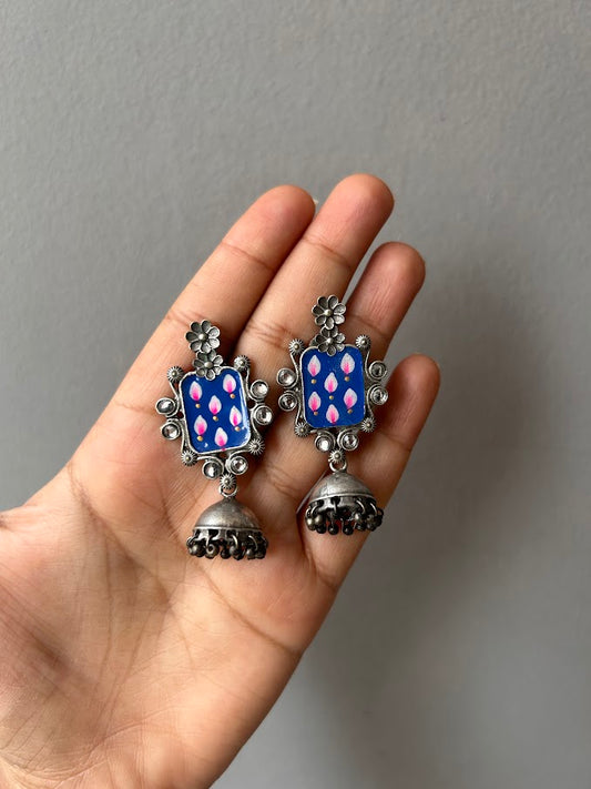Agatti oxidised hand-painted earrings