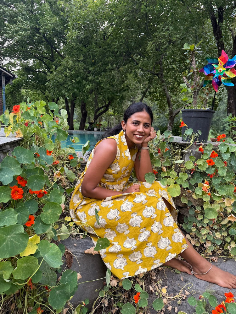 Marigold Bagru Dress