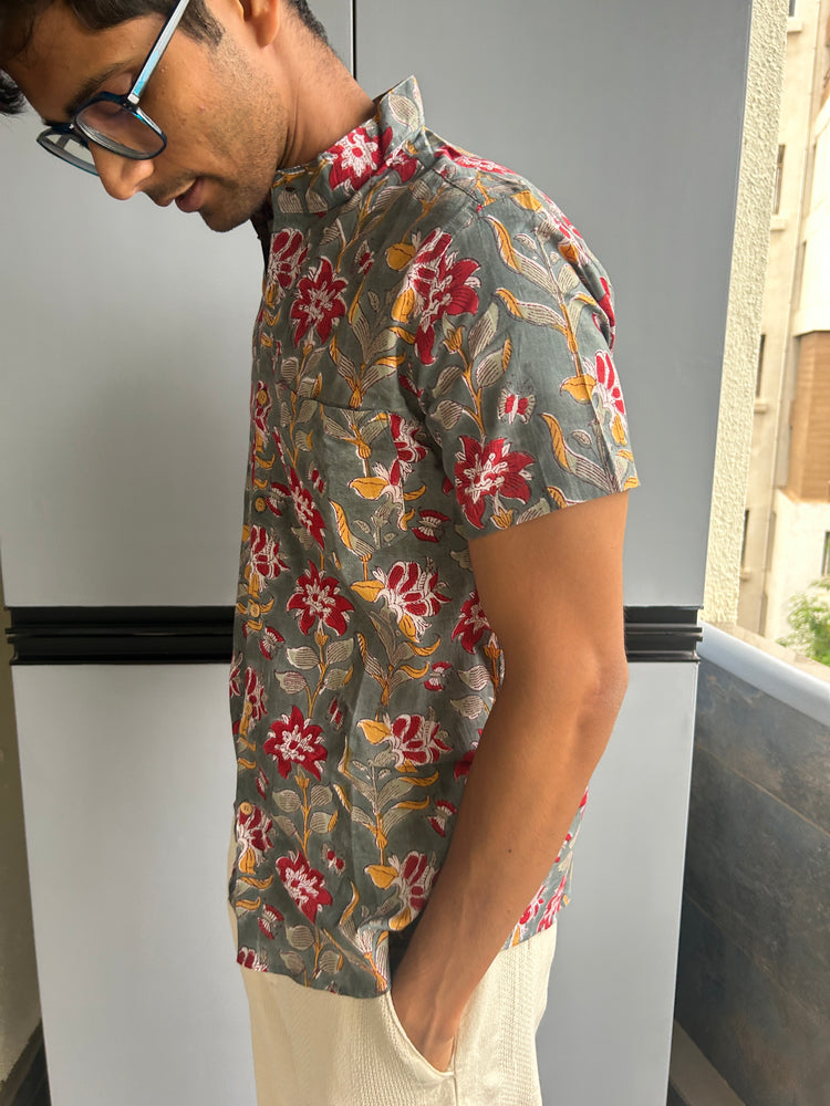 Floral Block Print Shirt