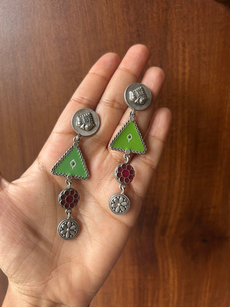 Mehfil oxidised hand-painted earrings
