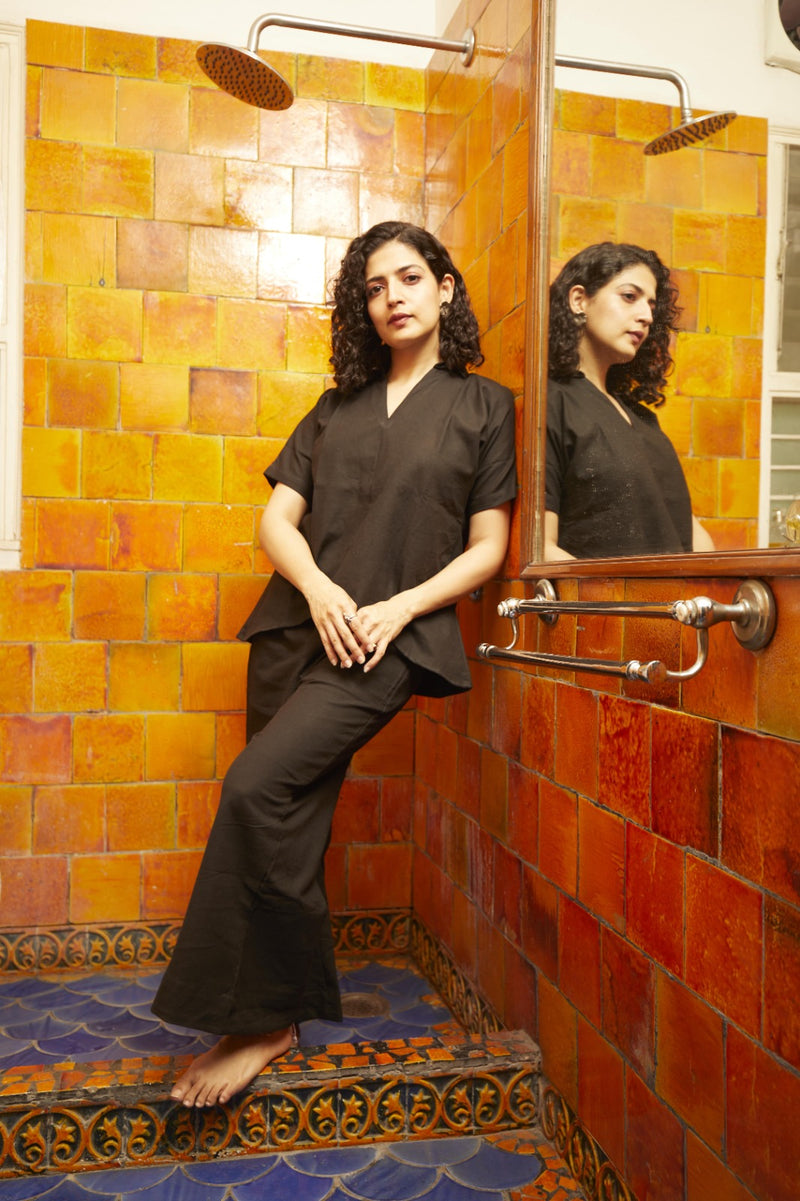 Edith Lurex Knit Black Co-ord Set main image 0