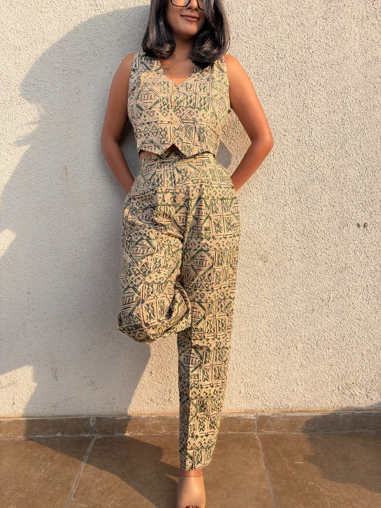 Geometric Kalamkari Co-ord Set