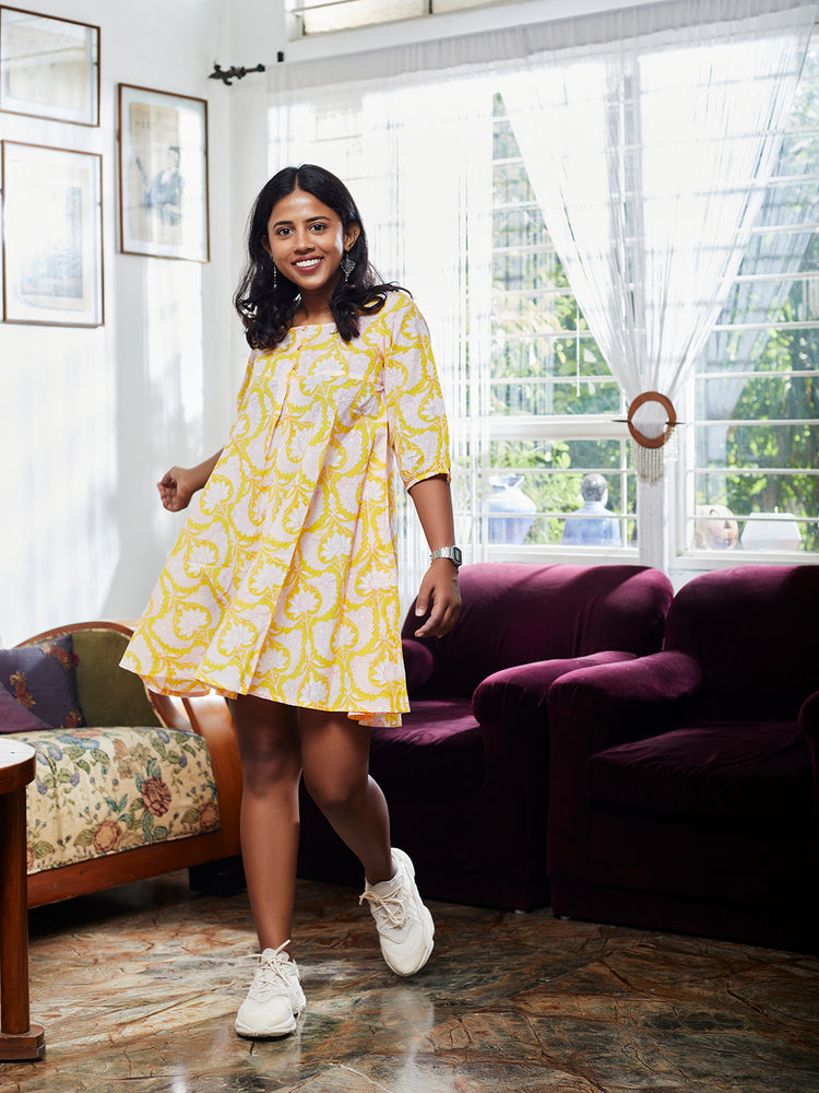 Petunia Block Print Dress