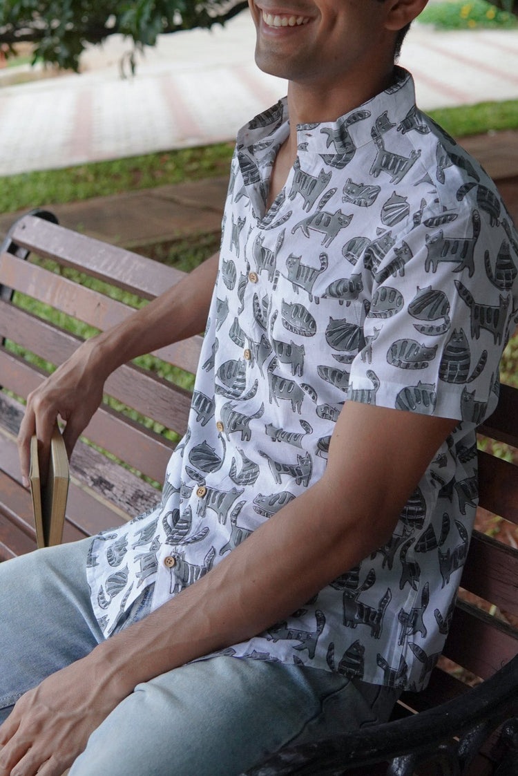 Cat Block Print Unisex Shirt