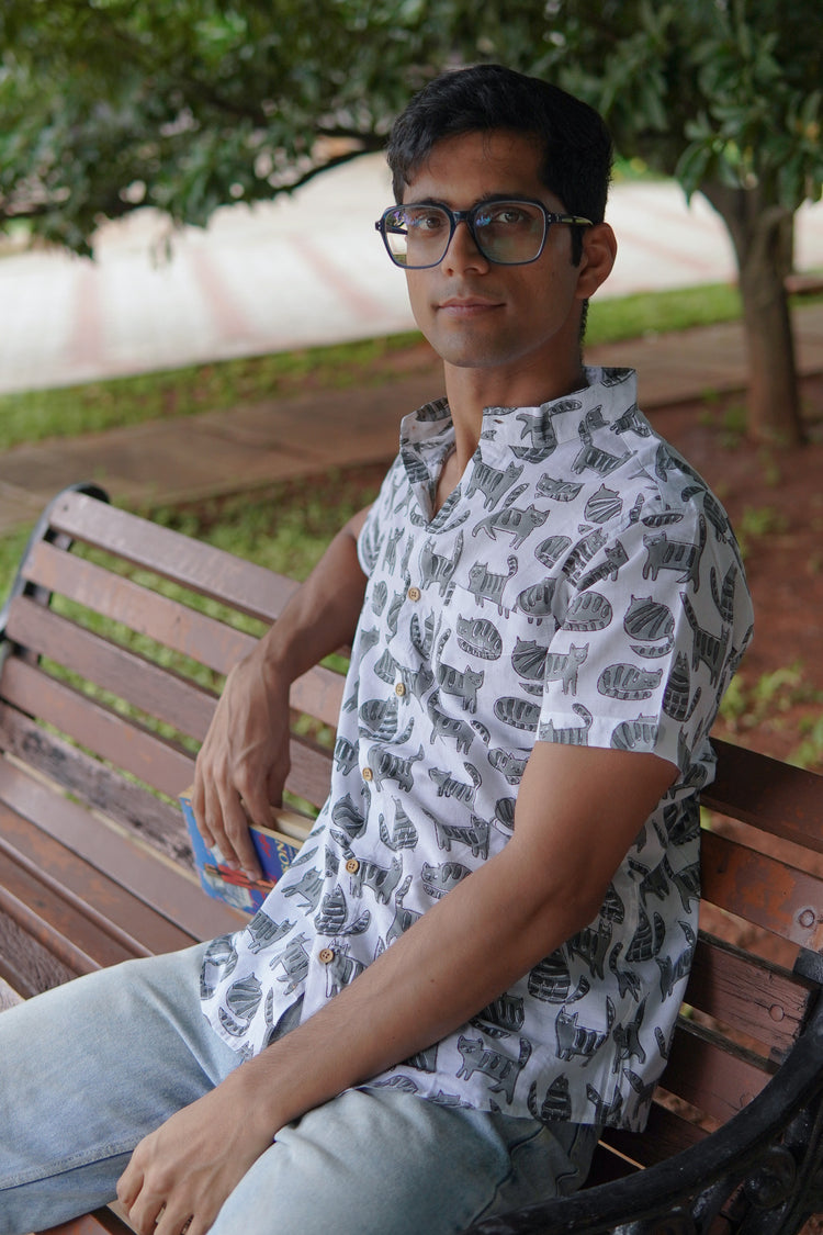 Cat Block Print Unisex Shirt