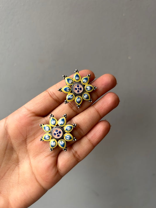 Pitti oxidised hand-painted earrings