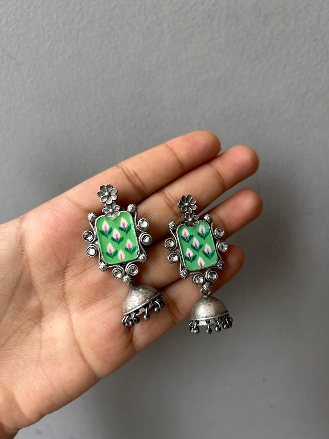 Agatti oxidised hand-painted earrings