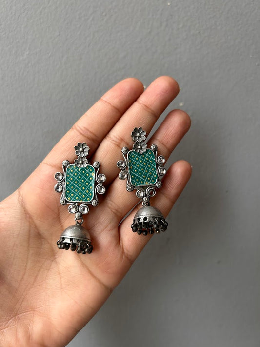 Agatti oxidised hand-painted earrings