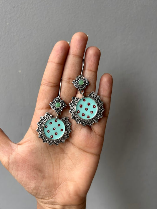 Swaraj oxidised hand-made earrings