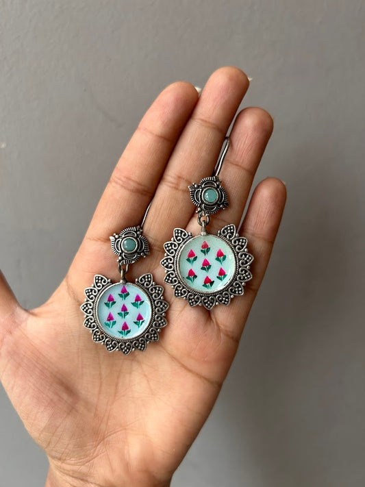 Swaraj oxidised hand-made earrings