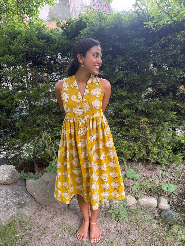 Marigold Bagru Dress