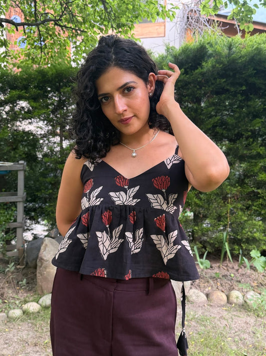 Bagru Bloom Peplum Top