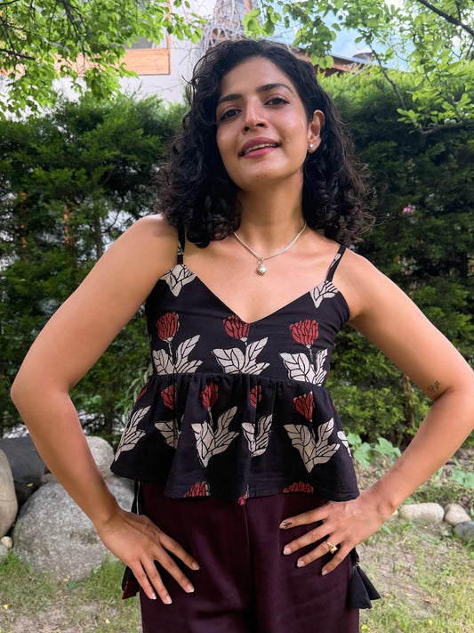 Bagru Bloom Peplum Top