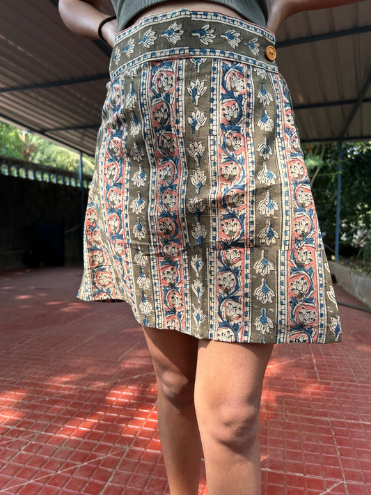 Ekaa Kalamkari High-Waist Skort