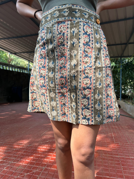 Ekaa Kalamkari High-Waist Skort