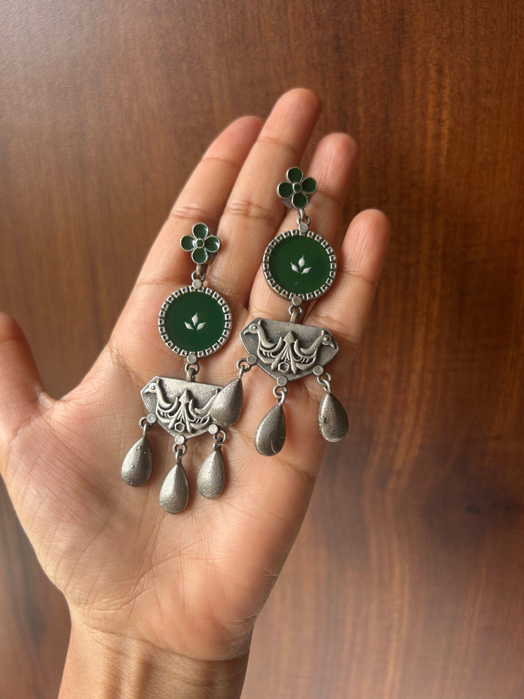 Dhara oxidised hand-painted earrings