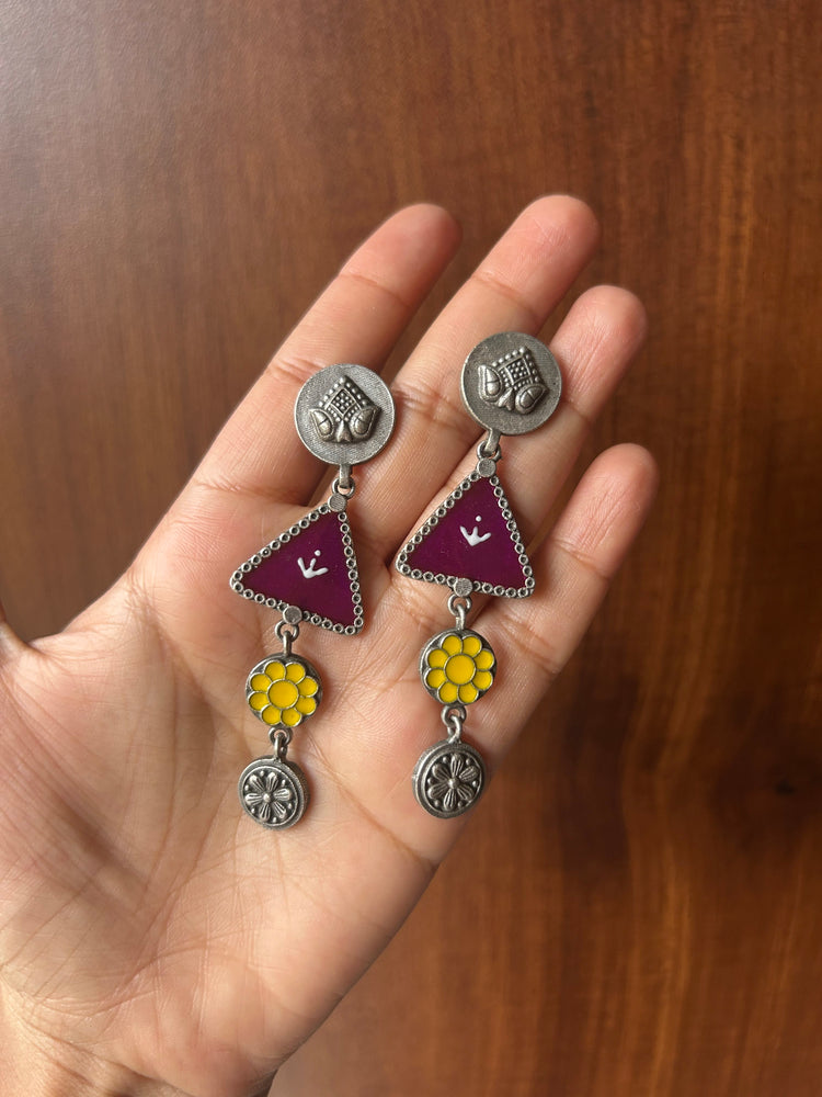 Mehfil oxidised hand-painted earrings