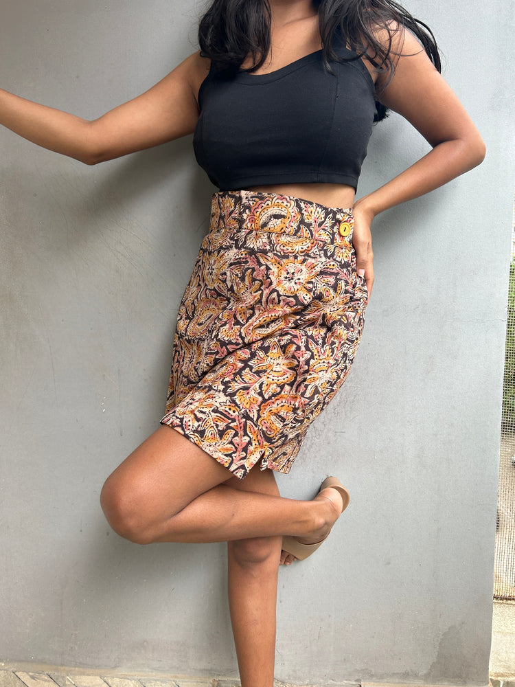 Kalamkari High-Waist Skort & Top