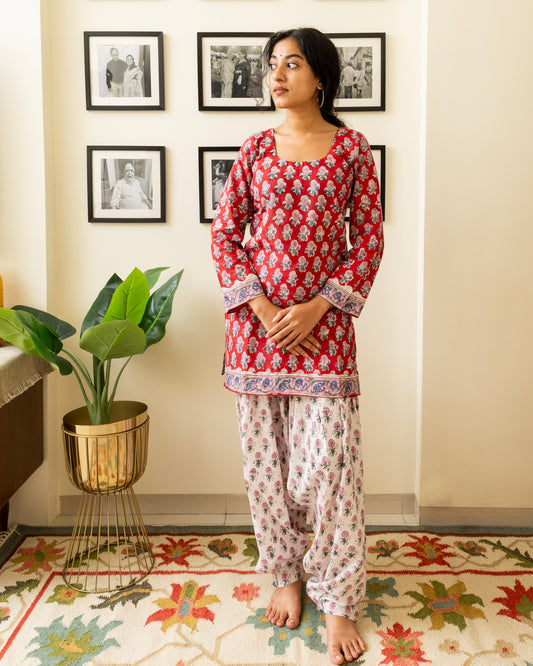 Gulbahaar Hand Block Print Cotton Set