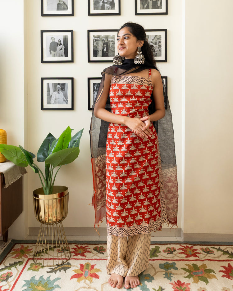 Raqs Hand Block Print Cotton Kurta Set
