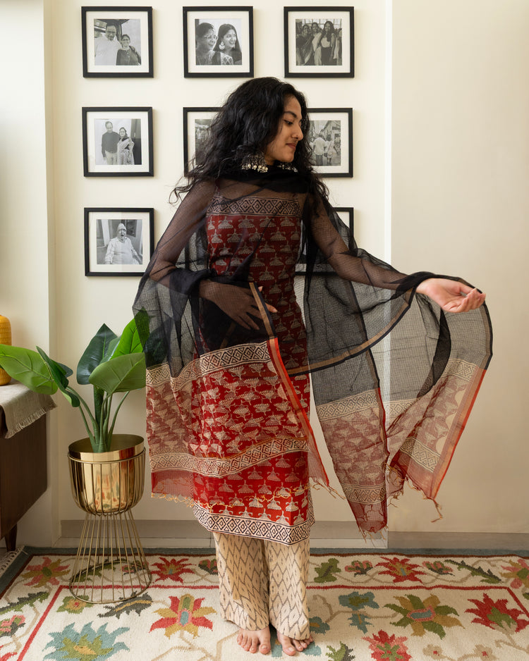 Raqs Hand Block Print Cotton Kurta Set