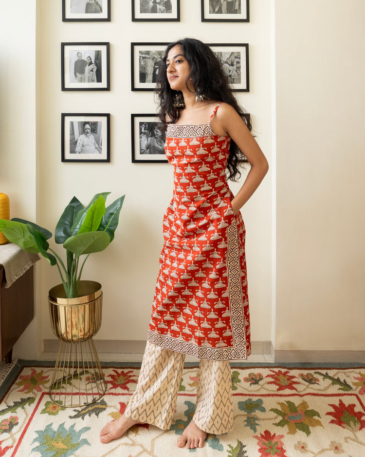 Raqs Hand Block Print Cotton Kurta Set