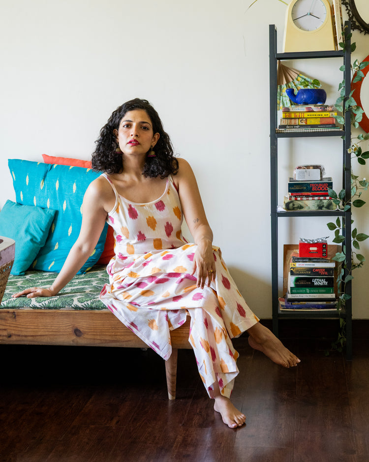 Ladoo Ikat slip suit set