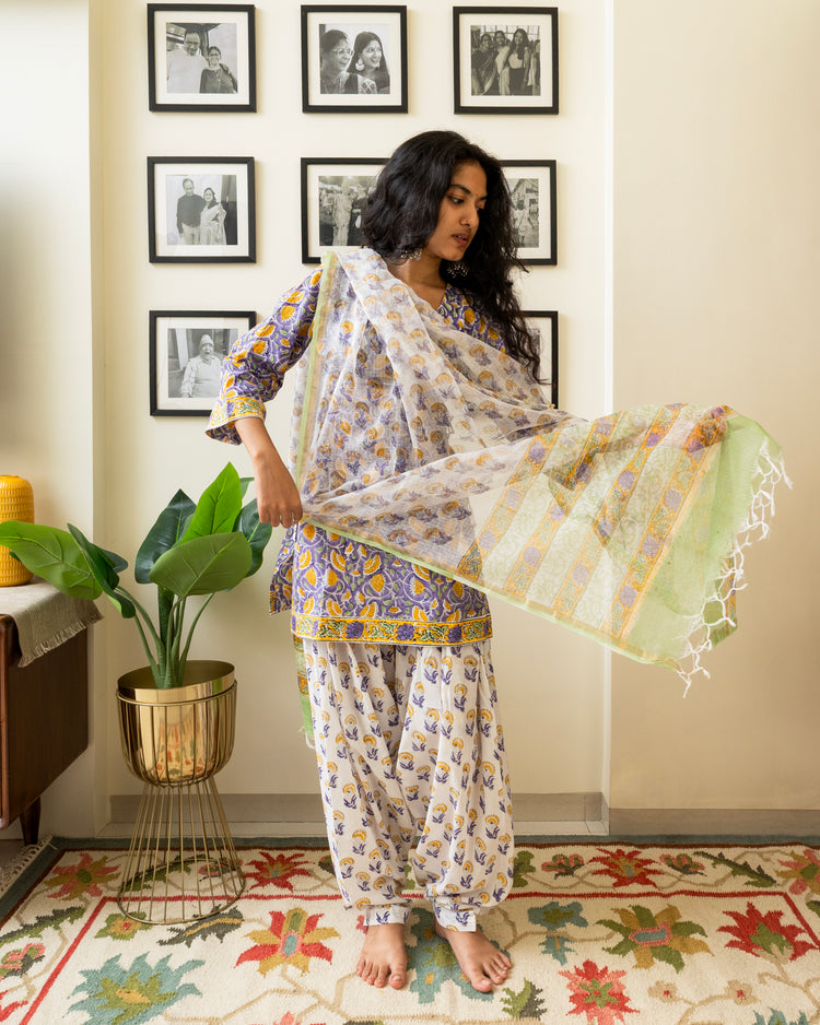 Gulrang Hand Block Print Cotton Set
