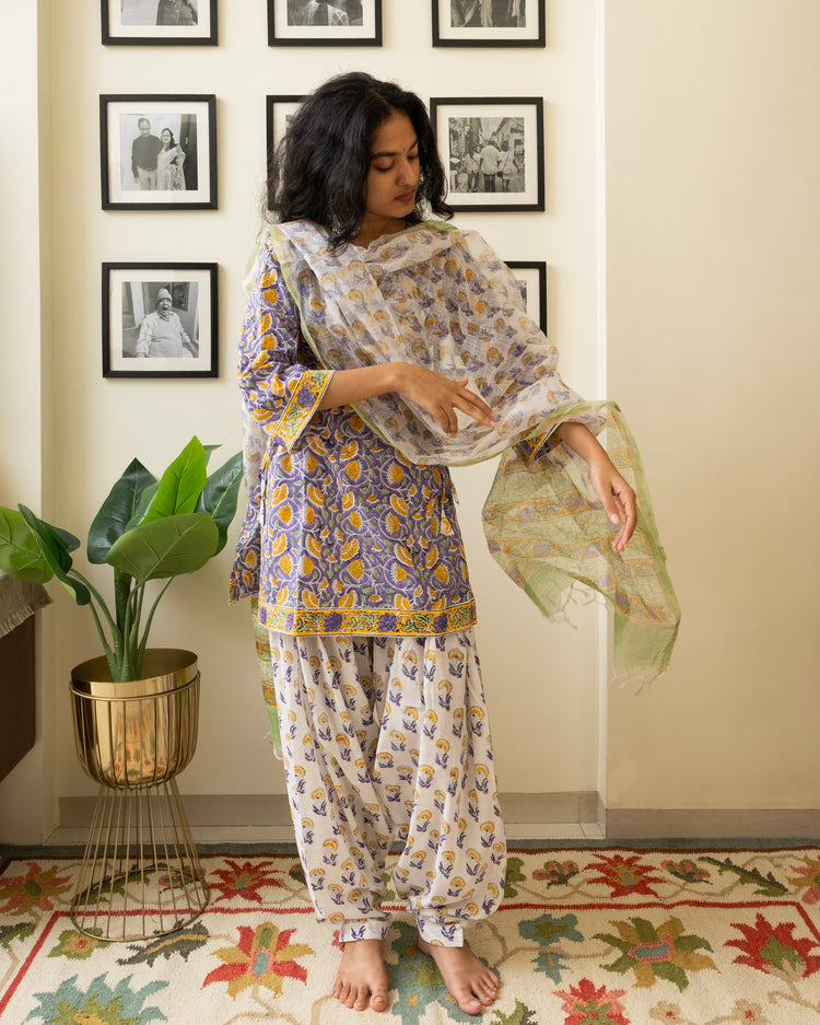 Gulrang Hand Block Print Cotton Set