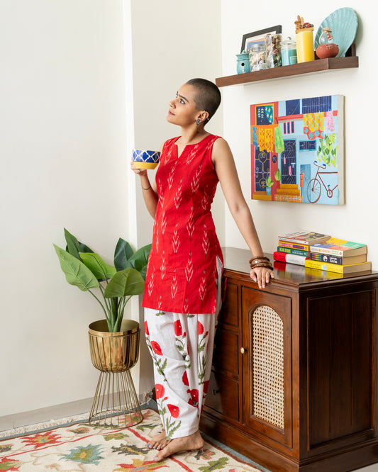 Phool Patti Block Print & Ikat Set