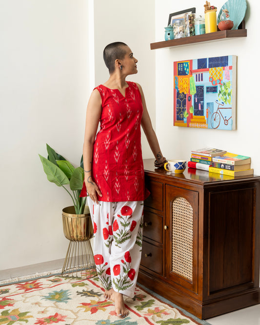 Phool Patti Block Print & Ikat Set