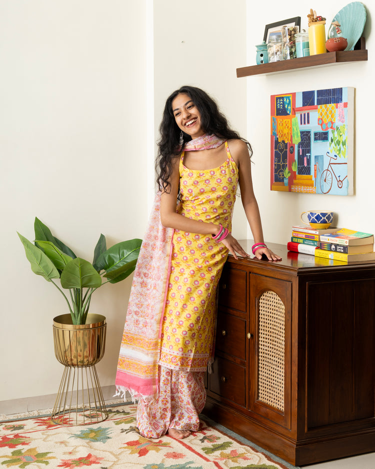 Abha Hand Block Print Cotton Set