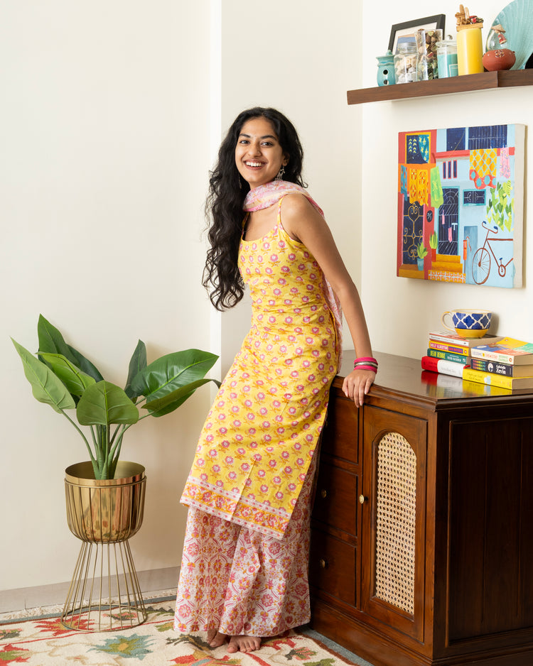 Abha Hand Block Print Cotton Set