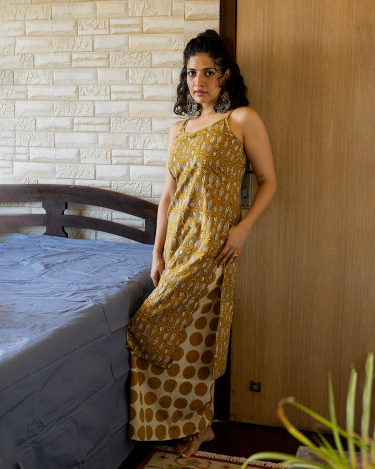 Machli slip suit Bagru set