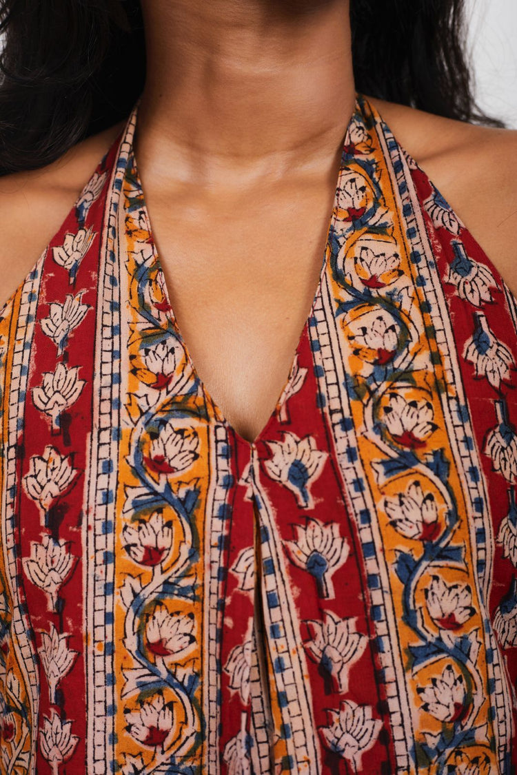 Baagh Halter Kalamkari Dress