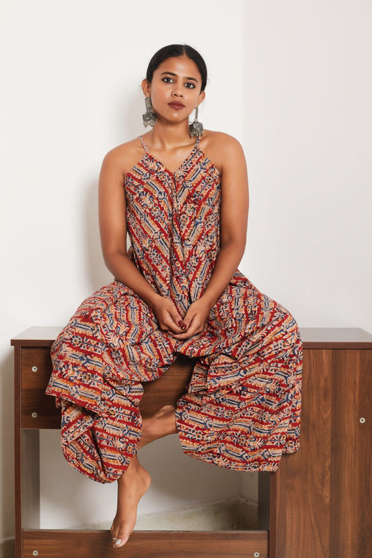 Aangan Kalamkari Jumpsuit