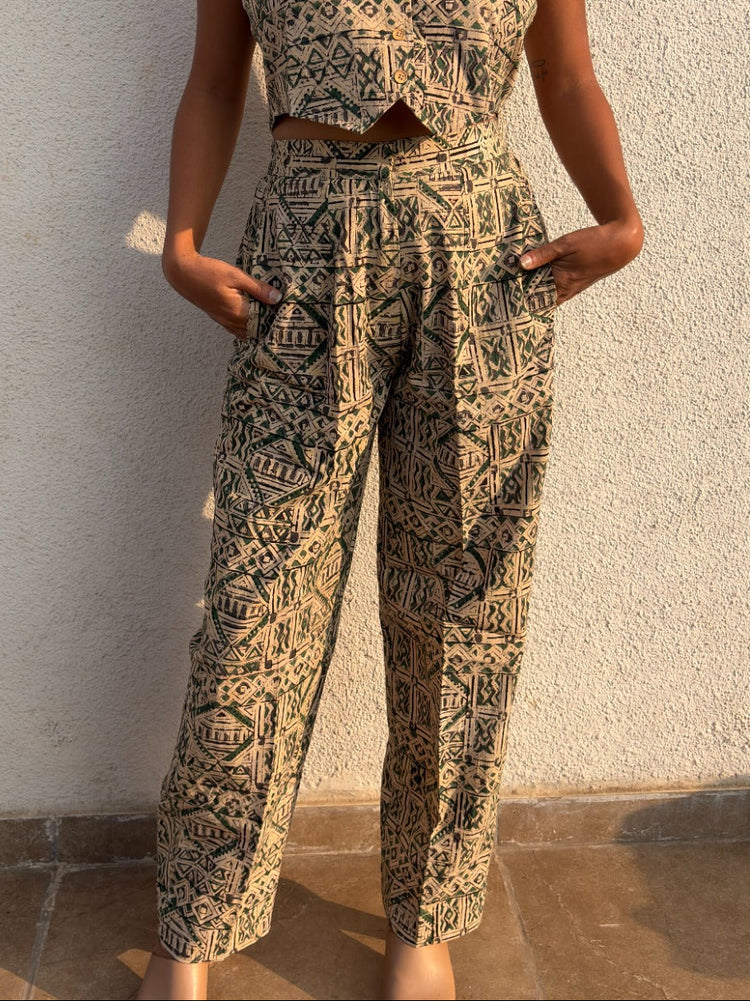 Geometric Kalamkari Co-ord Set