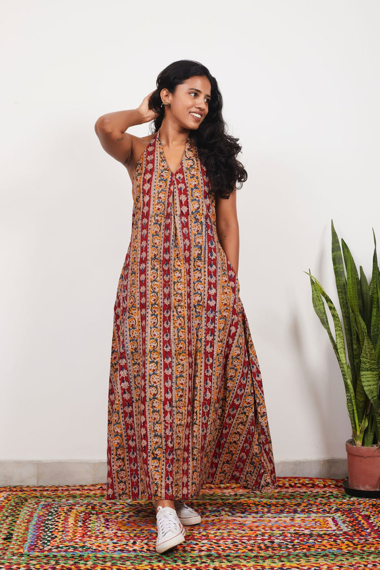 Baagh Halter Kalamkari Dress