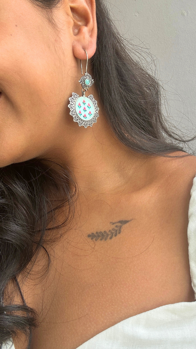 Swaraj oxidised hand-made earrings